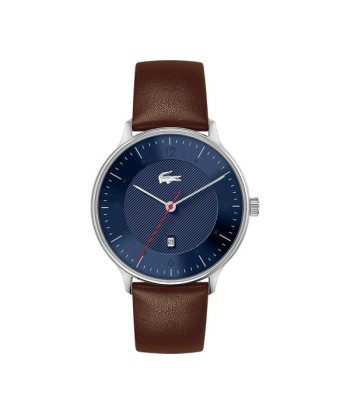 Lacoste - Montre Homme Bracelet Cuir Fond Bleu les ctes