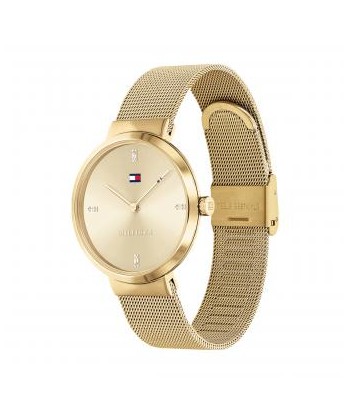 Tommy Hilfiger - Montre Femme Liberty Maille Milanaise Dorée de pas cher