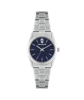 Zadig & Voltaire- Montre Femme Fusion Tête de Mort Bleu solde