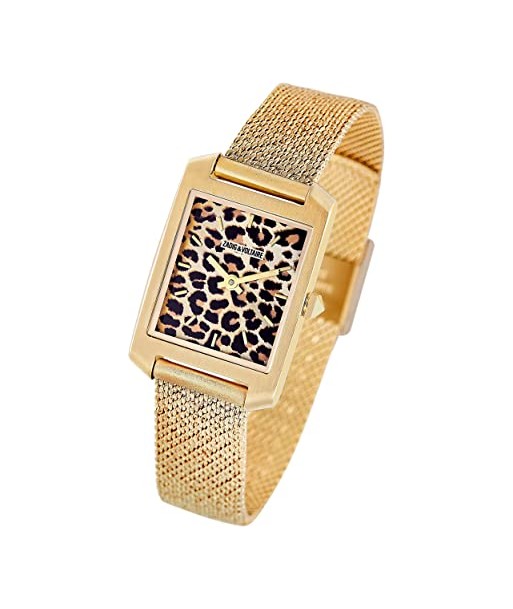 Zadig & Voltaire- Montre Femme Timeline "Leopard" "Maille Milanaise" de la marque