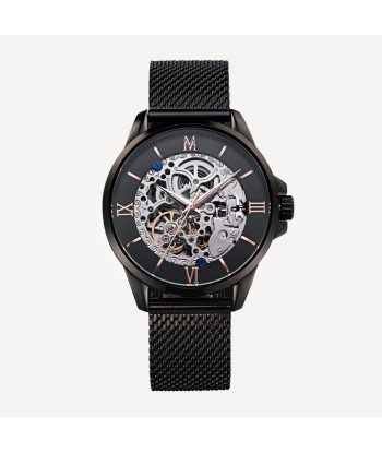 Montignac - Montre Maille Milanaise Noire Automatique Comparez plus de prix