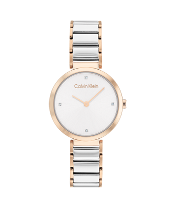 Calvin Klein - Montre Timeless Bicolore & Cristaux Paris Déstockage Promo