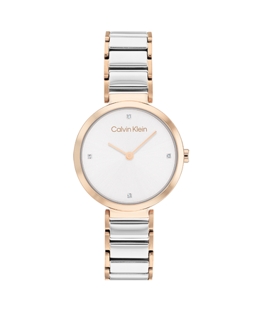 Calvin Klein - Montre Timeless Bicolore & Cristaux Paris Déstockage Promo