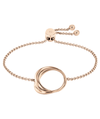 Calvin Klein - Bracelet Rose Doré Ajustable pas cher 