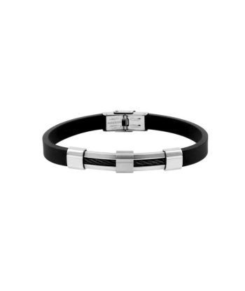 Pixies - Bracelet Homme Silicone Noir & Fil De Cable 2 - 3 jours ouvrés.