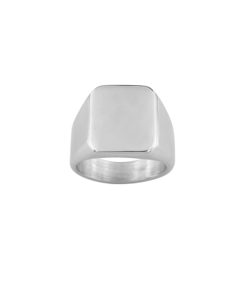 Pixies - Bague Homme Chevalière Acier Inoxydable Gris 2 - 3 jours ouvrés.