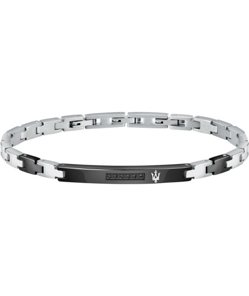 Maserati - Bracelet Acier & PDV Noir les ligaments