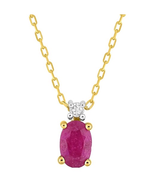 Pixies - Collier Rubis Diamant Or Jaune En savoir plus