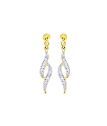 Pixies - Boucles d'Oreilles Pendantes Or Jaune shop