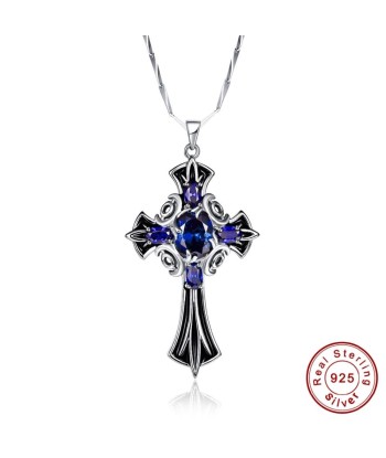 Pendentif Croix Femme en Pierre Tanzanite en ligne