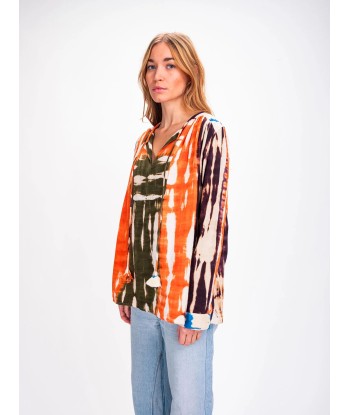 Blouse Tie & Dye - Tangerine pas chere