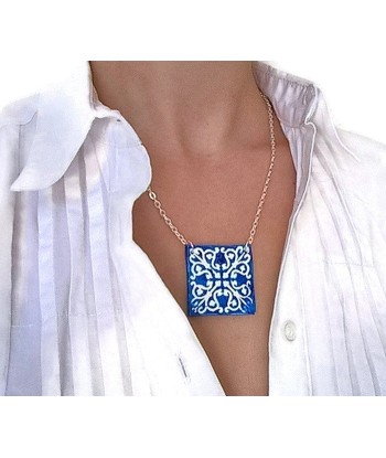 LARA - Blue Azulejo Necklace de technologie