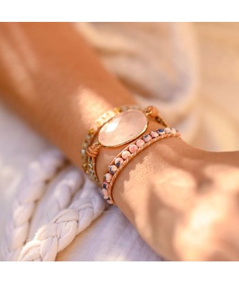 Bracelet Pierre Quartz Rose Les êtres humains sont 