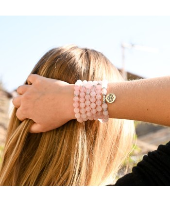 Bracelet Mala Quartz Rose "Fleur de lotus" la chaussure