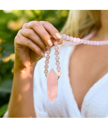 Collier Quartz Rose "Perles et Cristal" de votre