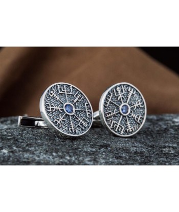 Bouton de manchette - Vegvisir en Argent Massif pas cher chine