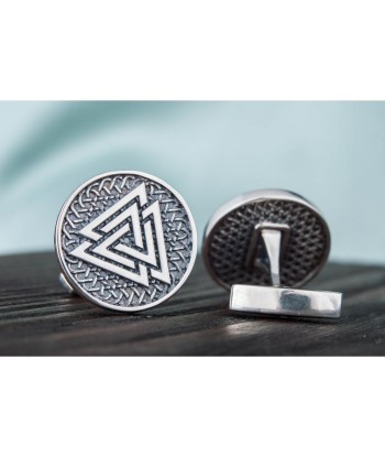 Bouton de manchette - Valknut en Argent Massif pas cher 