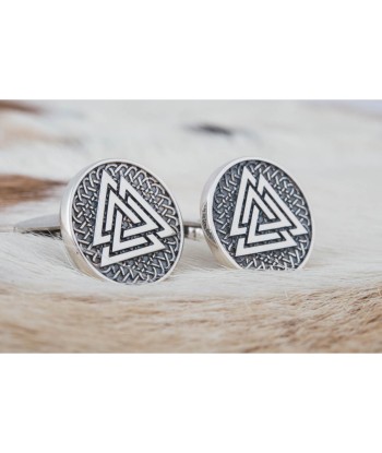 Bouton de manchette - Valknut en Argent Massif pas cher 