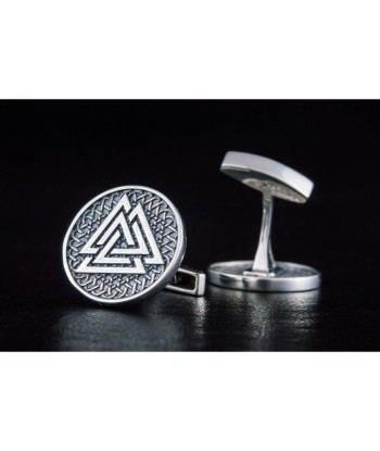 Bouton de manchette - Valknut en Argent Massif pas cher 