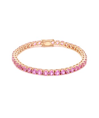 Bracelet Tennis Saphir Rose plus qu'un jeu 