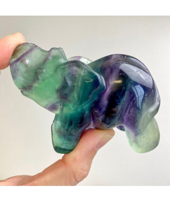 Eléphant en Fluorite (concentration / créativité) À commander