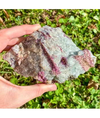 Lépidolite brute et albite bleue (lâcher prise mental, émotionnel et physique) de l' environnement