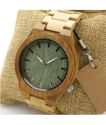 Montre à Quartz en bois de bambou 100% naturel shop