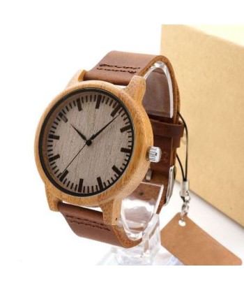 Montre à Quartz en bois de bambou "Nature Zen" plus qu'un jeu 