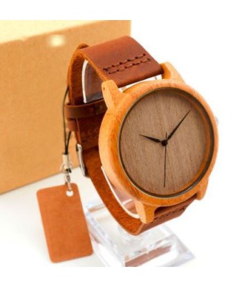 Montre à Quartz en bois de Bambou "Zen" le concept de la Pate a emporter 